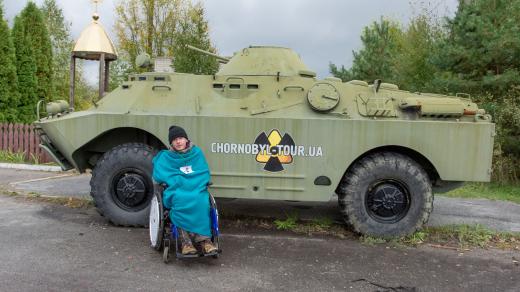 Černobyl na kolečkách. Honza Dušek si přes handicap roztroušené sklerózy splnil další životní sen