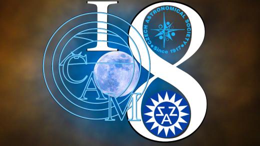 Logo soutěže Česká astrofotografie měsíce, která slaví 18. výročí založení