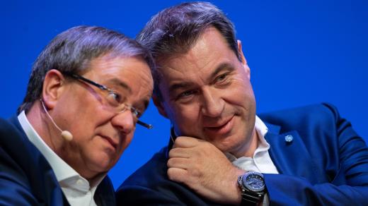 Šéf CDU Armin Laschet (vlevo) a šéf CSU Markus Söder