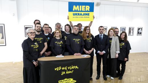 Zástupci slovenské občanské iniciativy Mír Ukrajině