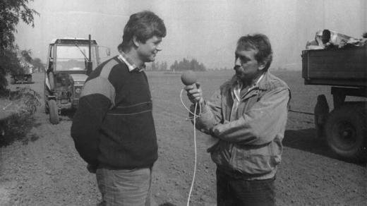 Natáčení reportáže o zemědělských pracích (1986)