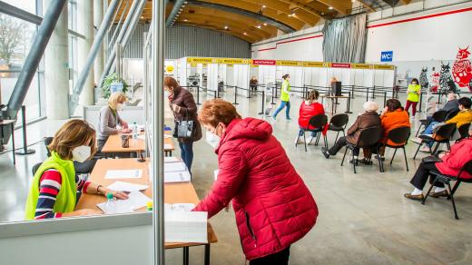 Očkovací centrum na českobudějovickém výstavišti