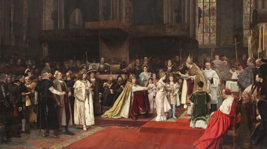 Dvojitá svatba císaře Maximiliána I. s Annou a Marií Habsburskou s Ludvíkem II.