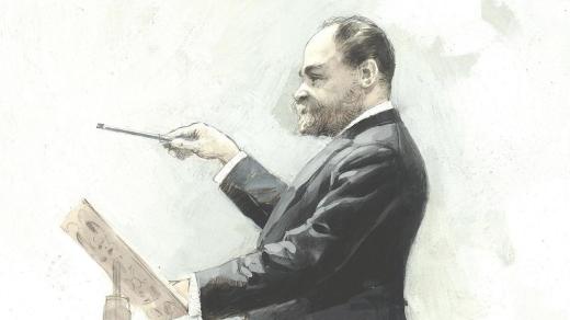 Antonín Dvořák diriguje na Českém dni v Chicagu 12. 8. 1893