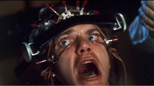 Malcolm McDowell ve filmu Stanleyho Kubricka Mechanický pomeranč (1971) 