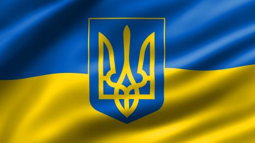 Ukrajinská vlajka a její znak