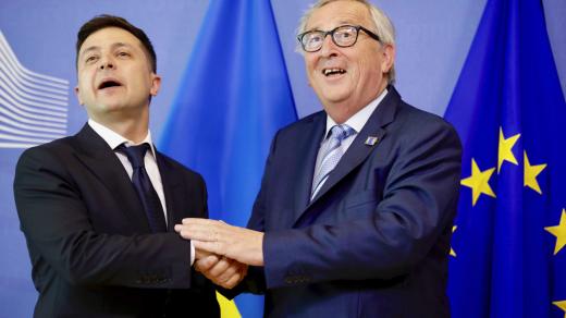 Volodymyr Zelenskyj a Jean-Claude Juncker
