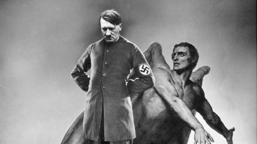 Hitler a Lucifer (fotomontáž Marinuse Jacoba Kjeldgaarda, 1940)