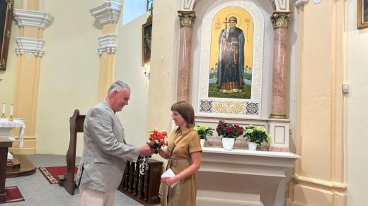Kostel svatého Urbana v Nejdku zdobí nově pravoslavná ikona. Její autorkou je malířka a restaurátorka Olha Semenova z Ukrajiny.