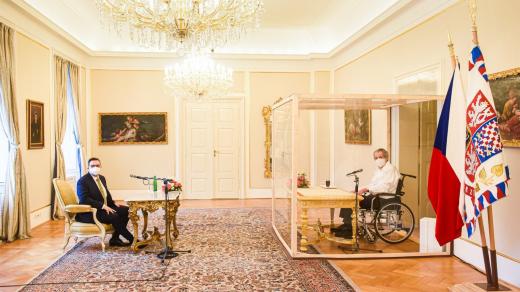 Prezident Miloš Zeman přijal na zámku v Lánech kandidáta na ministra zahraničí Jana Lipavského