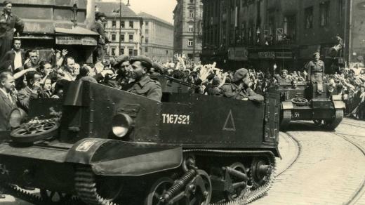 Obrněná birgáda, Praha 1945