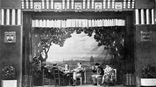 Kabaret v pražské Lucerně, snímek z roku 1911