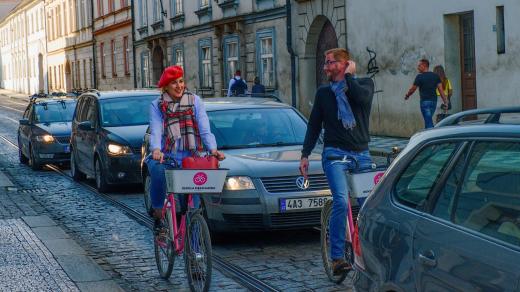 Cyklisté v Praze