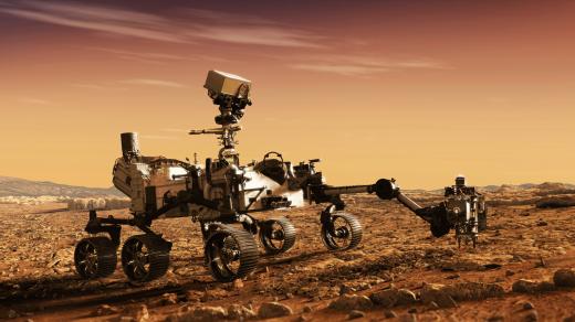 Takhle nějak může vypadat vozítko při práci na Marsu