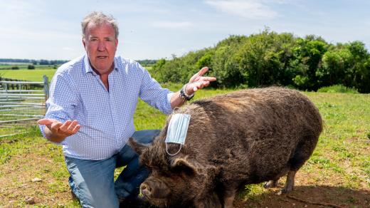 Jeremy Clarkson na své farmě v Oxfordshiru