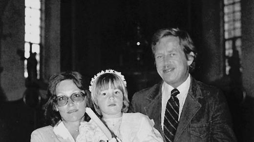 Václav Havel a Marta Kubišová ve Štokách při křtinách 