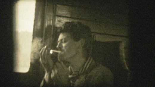  Adolf Holub ve vlaku, 1960, z němého osmimilimetrovém filmu