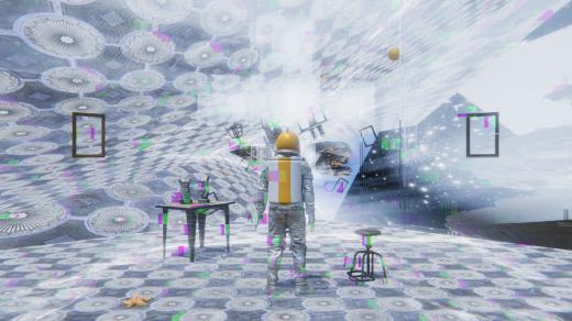 Screenshot ze sci-fi adventury Afterglitch