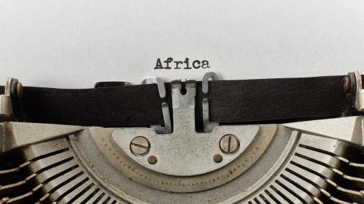Afrika, psací stroj