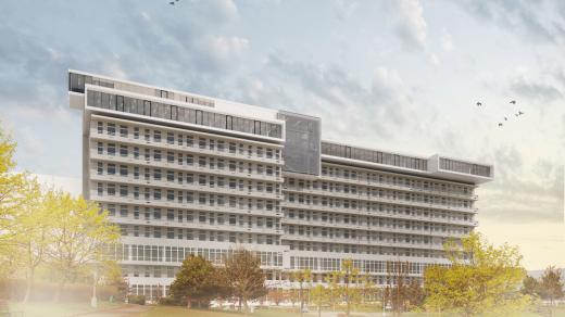 Projekt nástavby na střeše Faklutní nemocnice Plzeň („Obláček“)