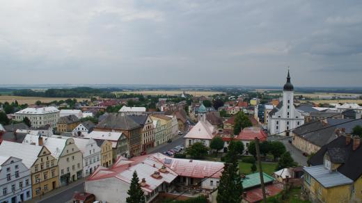 Pohled na centrum města Javorník