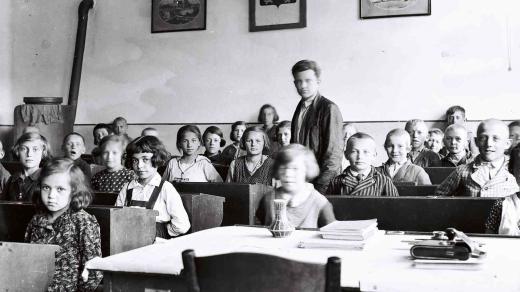 Školní třída na Podkarpatské Rusi 1936