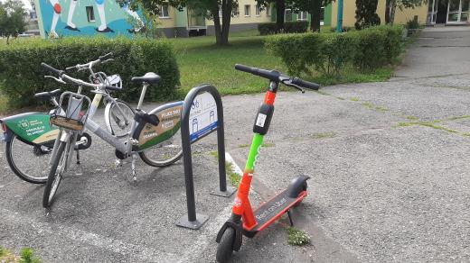 sdílená kola a elektrické koloběžky v Olomouci