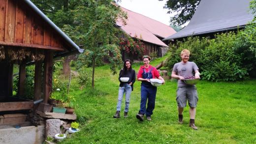 Mladí dobrovolníci z celé Evropy jezdí do Merboltic. Poznávají hospodaření na českém venkově
