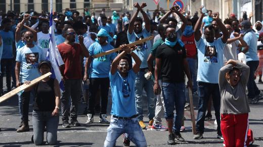 Protesty Eritrejců v Tel Avivu