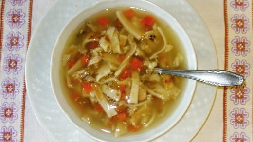 Polévka s celestýnskými nudlemi