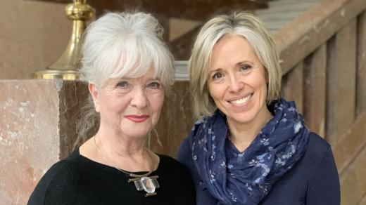 Alena Zárybnická a Carmen Mayerová při natáčení Záletů