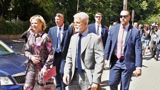 Prezident Petr Pavel s manželkou Evou při návštěvě Jihočeského kraje