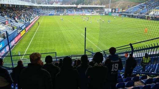 Hostující sektor na stadionu U Nisy obsadili fanoušci Hradce Králové