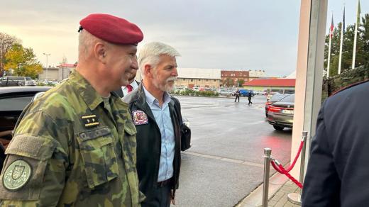 Svou dvoudenní návštěvu Olomouckého kraje končil prezident Petr Pavel u olomouckých vojáků