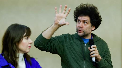 Koncept české expozice Made by fire pro Milano design week představili autoři a kurátoři ve středu 29. března v Praze. Na snímku Danica Kovářová a Maxim Velčovský