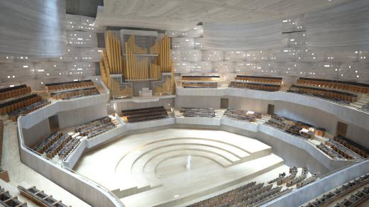 Vizualizace velkého sálu nové koncertní haly