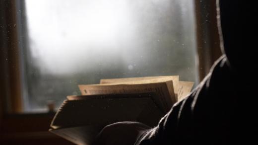 Čtení, okno, kniha (ilustrační foto)
