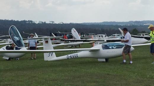 Mistrovství světa v bezmotorovém létání na letišti Hosín u Českých Budějovic