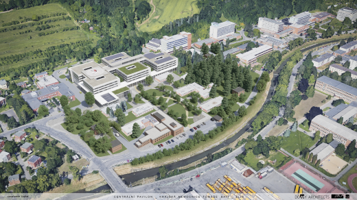 Krajská nemocnice Tomáše Bati ve Zlíně, vizualizace přestavby areálu