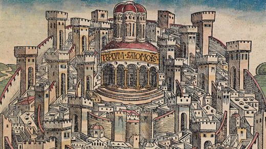 Nejstarší tištěný pohled na Jeruzalém (Hartmann Schedel, Nürnberg, 1493)