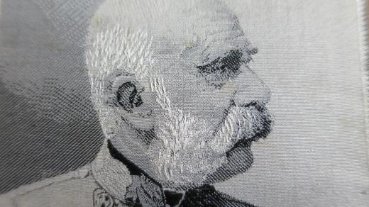 Tkaný portrét císaře Františka Josefa I.