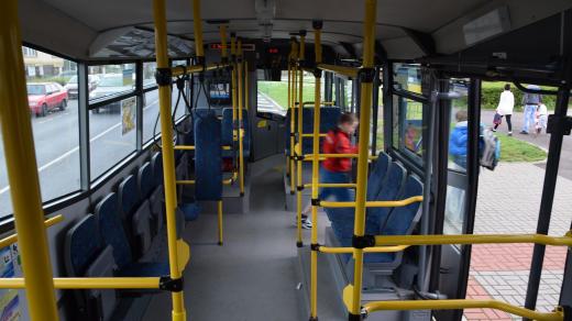 Cestující v trolejbusu MHD (ilustr. obr.)