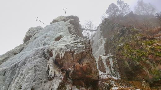 Ledová stěna ve Víru nabízí nejnáročnější horolezeckou disciplínu