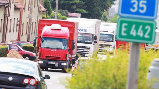 Průjezd Vysokým Mýtem po silnici I/35