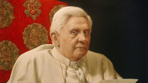 Papež Benedikt XVI. Joseph Ratzinger na portrétu