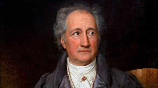 Johann Wolfgang Goethe na portrétu J. K. Stielera v roce 1828