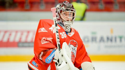 Hokejový brankář Jakub Sedláček