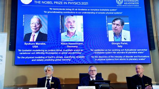 Oznámení o udělení Nobelovy ceny za fyziku v roce 2021