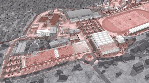 Budoucí podoba boskovického sportovního areálu Červená zahrada