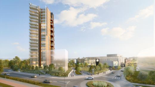 Vizualizace výškové budovy Šantovka Tower